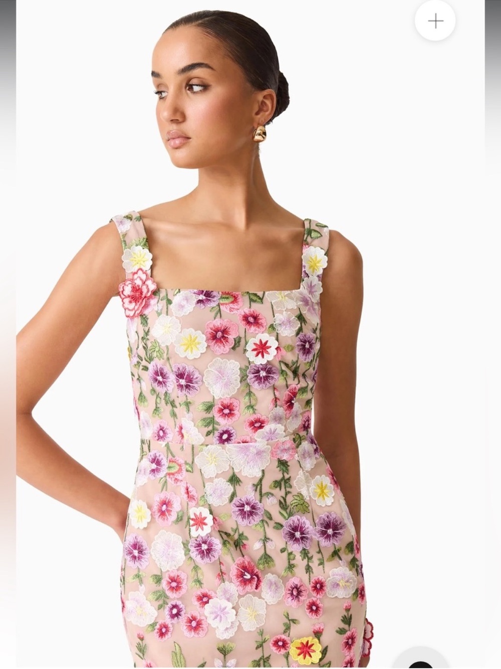 elliatt neve 3d floral applique midi flower cocktail party dress size Small NEW - Picture 5 of 12